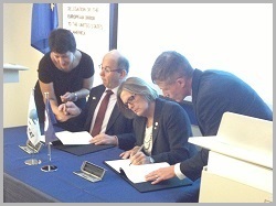Dr. Sullivan, Acting NOAA Administrator, and Mr. Ratier, EUMETSAT Director-General, sign long-term agreement for weather, climate monitoring